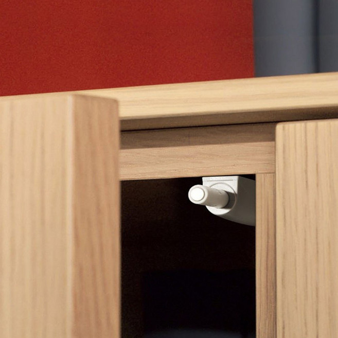 1p/2p/3p/4p구성 원터치 푸쉬 오픈 래치 도어 캐치 서랍 싱크대 문짝 열기 캐비넷, 4개, 화이트