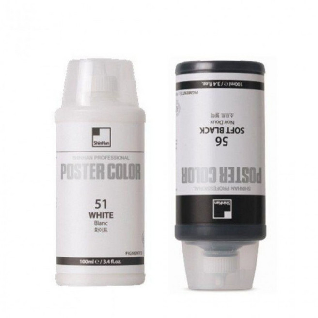 신한 포스터칼라(전문) 100ml 튜브형, 상세페이지 참조, 상세페이지 참조g, 화이트