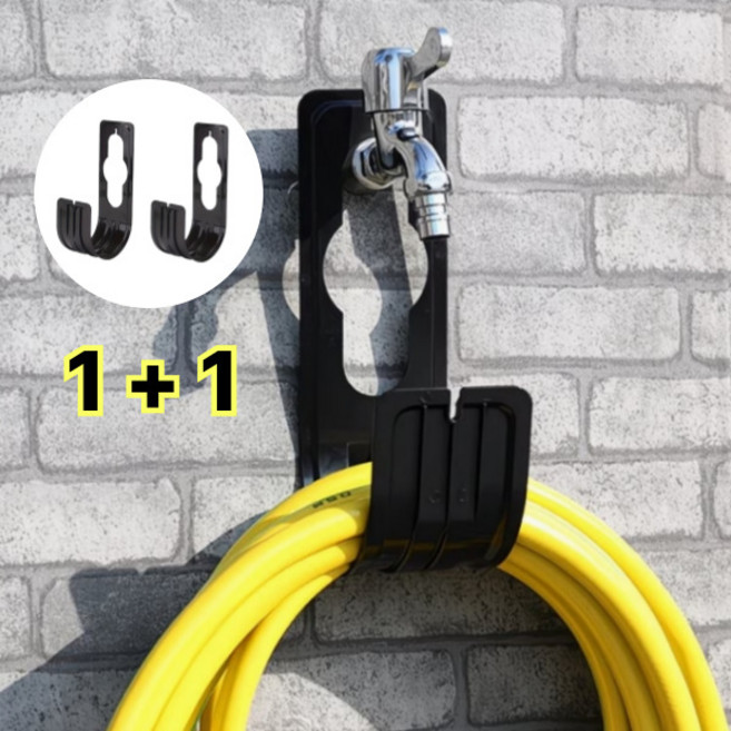 호스 걸이 홀더 정리 거치대 랙 정원 세차, 2개, 블랙