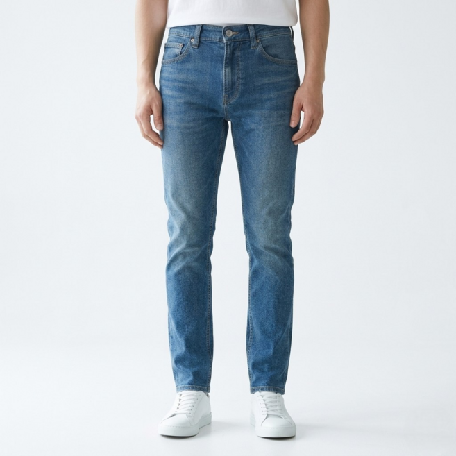 리바이스 청바지 남자 레귤러 핏 워싱 청바지 온이음 파우치