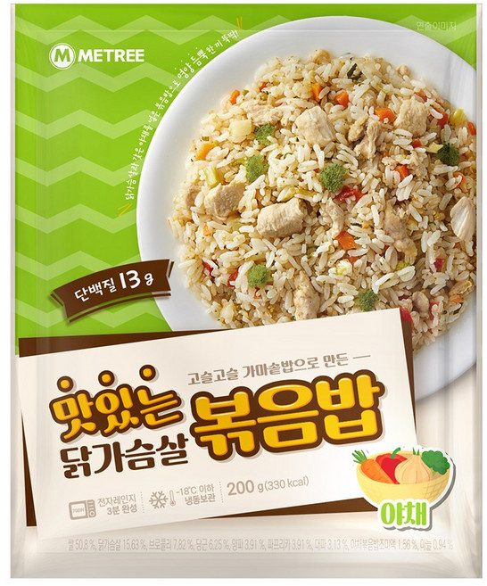 미트리 맛있는 닭가슴살 볶음밥 야채, 200g, 20개