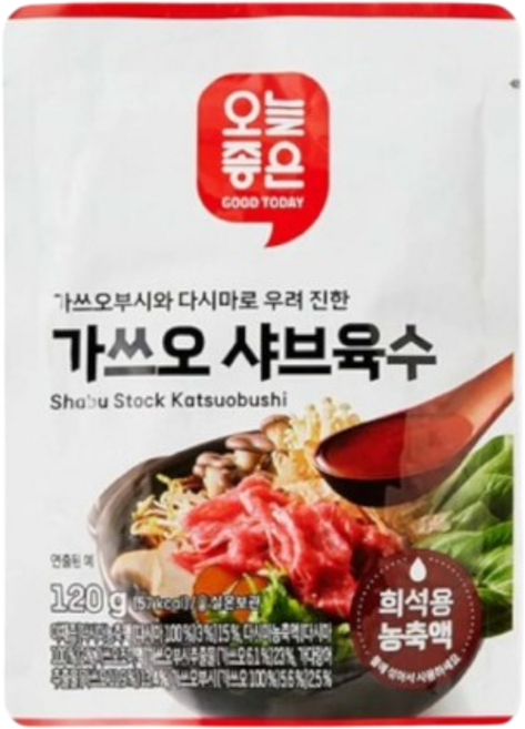 오늘좋은 가쓰오 샤브육수, 1개, 120g