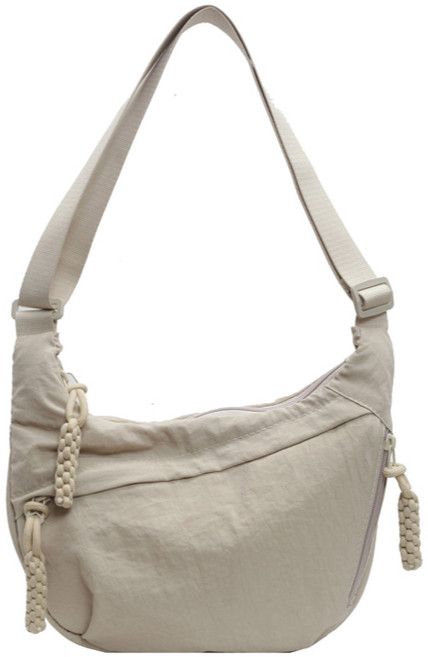 데일리 반달 크로스백 여행용 20대 만두가방 나일론