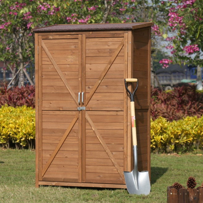 방우 원목 야외 수납장 보관함 간이창고 테라스 옥상 정원 미니창고 야외수납함 농막창고, 커피