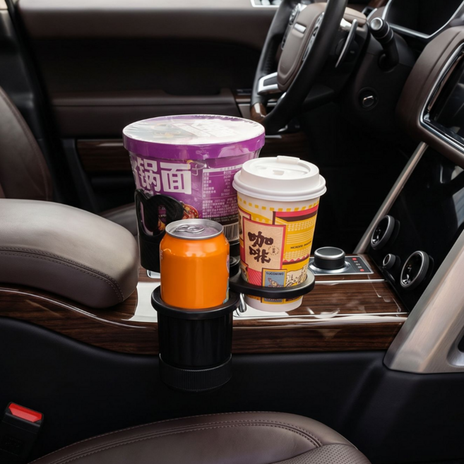 루레아 3in1 차량용 사이즈 조절 컵홀더 1개 블랙