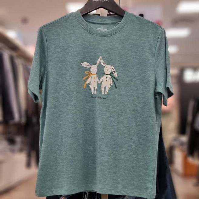 뱅뱅 HC21 여름 여성프린트라운드반팔티셔츠 NTL533