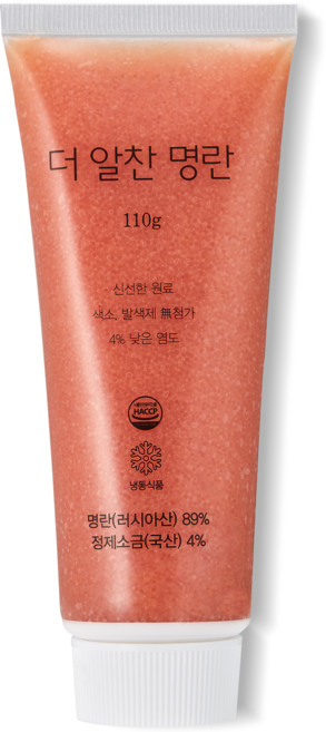 무색소 저염 선동 명란젓갈 더알찬 튜브명란 110g, 1개