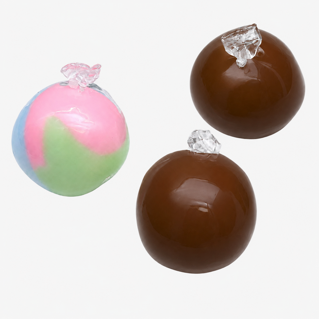 로베아상점 3개세트 왁뿌볼 왁스 뿌시기 말랑이, 1세트, 65g, 무지개/민초/두쫀쿠/청사과