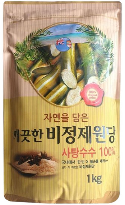 천연 비정제원당 1kg x 입설탕 비원당 비설탕 사탕수수당 천연감미료 비천연당 달콤한 하얀, 1개
