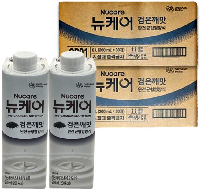 뉴케어 검은깨맛 뚜껑타입 60개 식사대용 환자 노인 균형 영양식 비타민 미네랄 간편식, 200ml