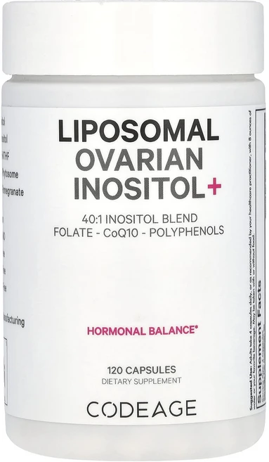 Codeage 리포소말 난소 이노시톨+ 캡슐 120정, Codeage 리포소말 난소 이노시톨 캡슐 120정, 1개 - 쿠팡