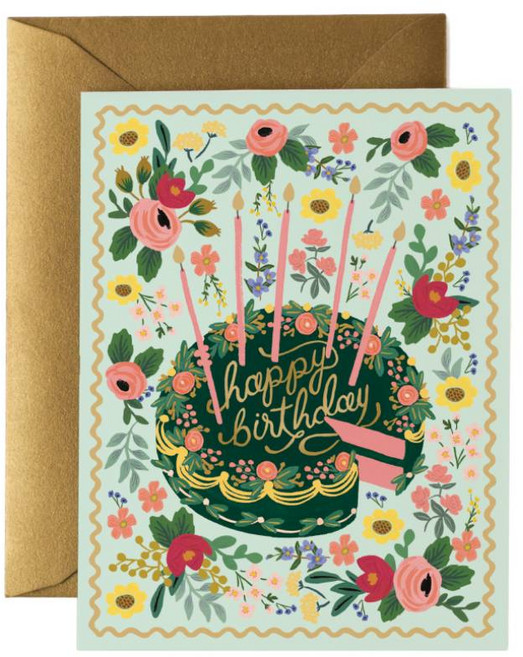 라이플페이퍼 Floral Cake Birthday Card 생일 카드, 단품
