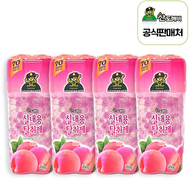 산도깨비 실내용탈취제, 260g, 4개