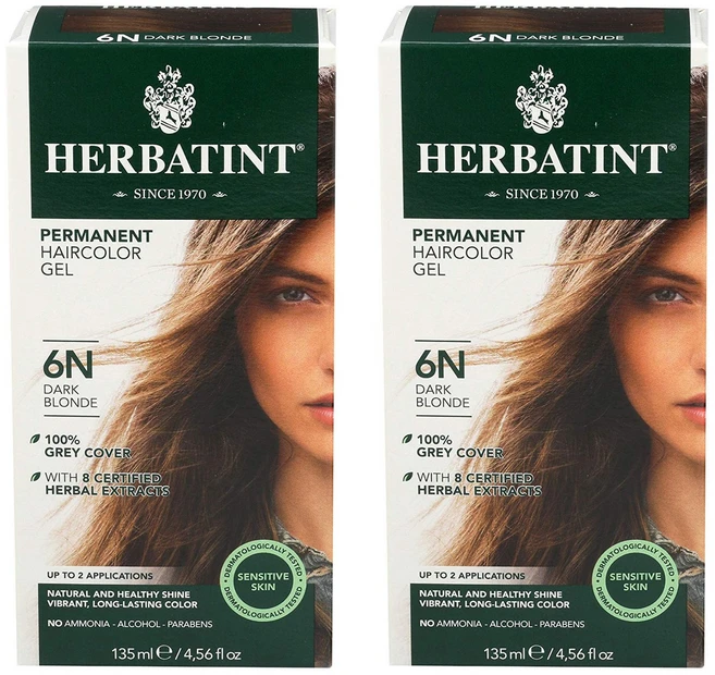 허버틴트 퍼머넌트 헤어컬러 젤 135ml, Dark Blonde, 2개 - 쿠팡