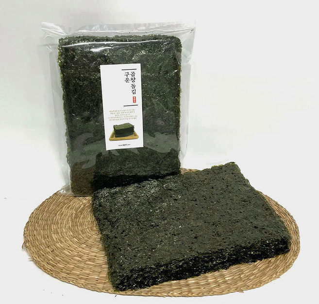 울돌목 국내산 구운 곱창돌김 30장 돌김 무조미, 1개