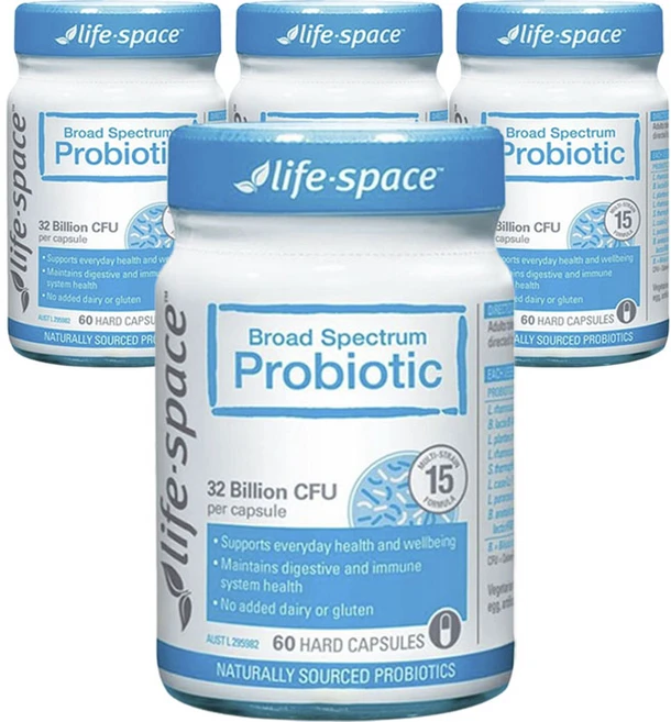 라이프스페이스 보드 스펙트럼 프로바이오틱스 320억 CFU 하드 캡슐, 60정, 4개 - 쿠팡