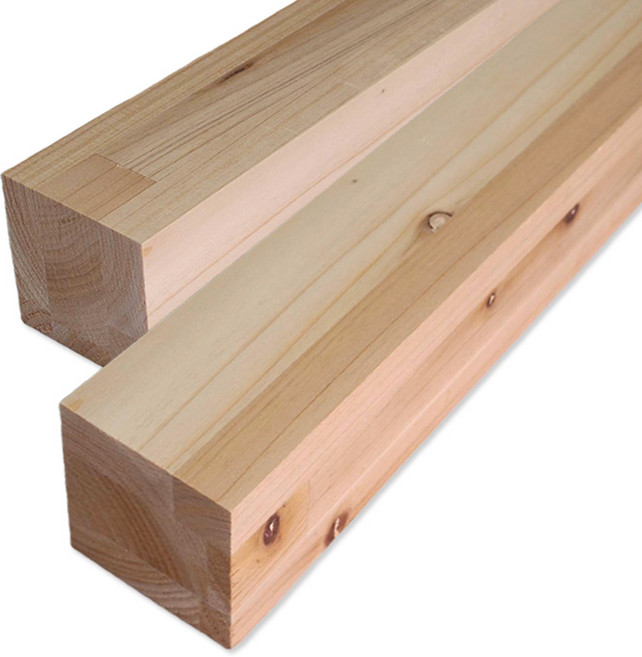 아이베란다 삼나무 집성목 각재 각목 받침 60x60x300mm, 2개