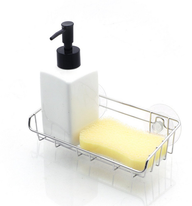 스텐팩토리 흡착식 수세미걸이 다용도 수세미거치대, 1개