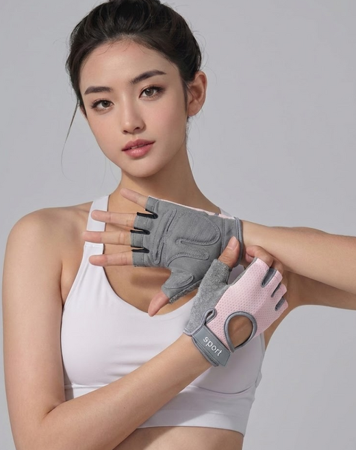 제이엔 여자 헬스장갑 웨이트 운동 반장갑, 핑크, 1개