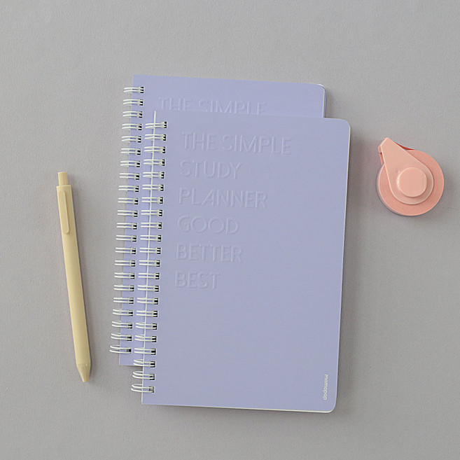 모모팝 더 심플 GBB 스터디플래너 (2권세트), violet, yellow