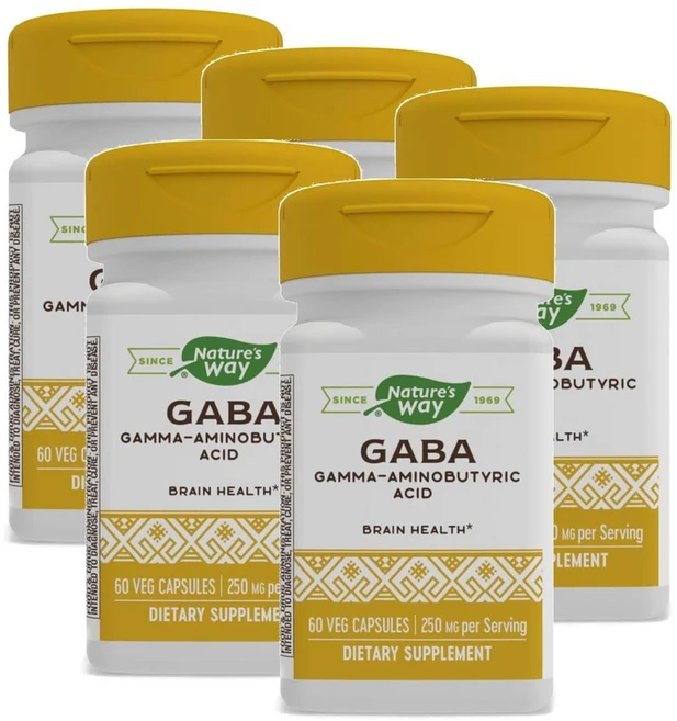 네이처스웨이 가바 GABA 감마 아미노부티르산 250mg 캡슐 Nature's Way Gamma-Aminobutyric Acid, 5개, 60정 - 쿠팡