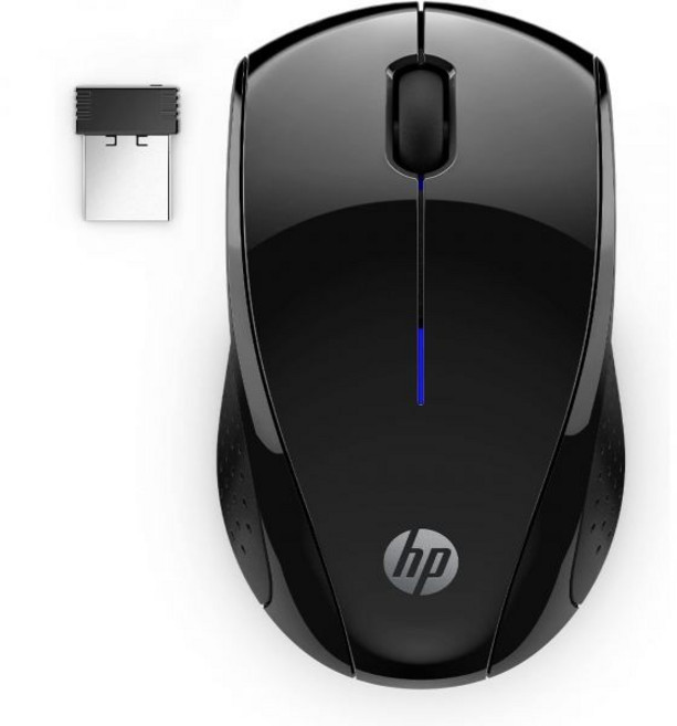 HP X3000 G3 무선 마우스 - 검은색 15개월 배터리 제어용 측면 그립 여행 친화적 파란색 LED 강력한 1600 DPI 광학 센서 Wins PC Laptop, New Version, Black, 블랙