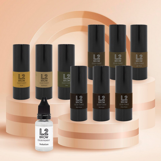 L2 반영구색소 브로우 헤어스트록 눈썹 색소 엘투 반영구 재료 15ml, 1개, 라이트브라운