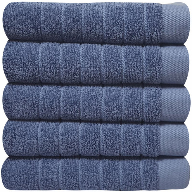 다주타올 도톰한 호텔수건 170g 30수 면사, 딥블루, 5개