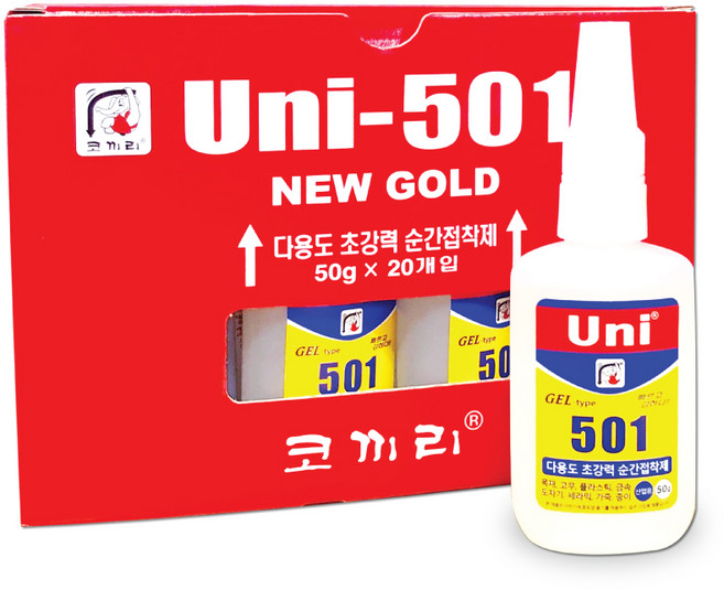 유니501 50g 20개 1박스 다용도 강력 순간접착제, 1