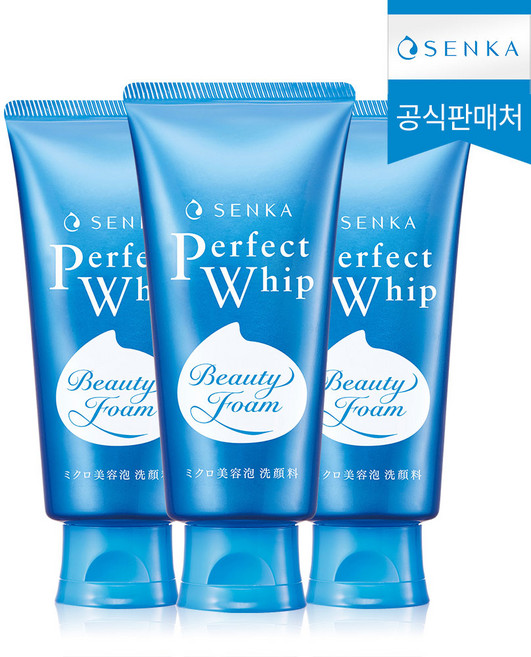 센카 퍼펙트 휩 페이셜 워시 에이 클렌징 폼, 120g, 3개