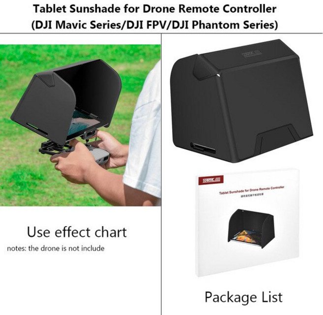 모니터가리개 모니터 가림막 햇빛가리개 후드 호환 10-11 인치 태블릿 차양 모니터 DJI Mavic 시리즈 팬텀, 01 Tablet Sun Hood, 1개