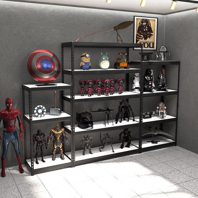 상도가구 몬스터랙 깊이400 철제 선반 시리즈 조립식 앵글 베란다 창고 수납 랙, 7단, 블랙