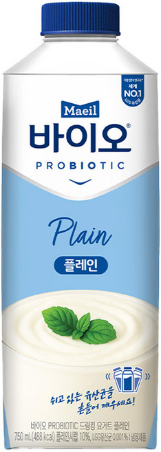 매일바이오 드링킹 플레인750mlX6개/냉장배송, 750ml, 6개
