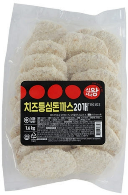 바이오푸드몰_식자재왕 수제 치즈 등심 돈까스, 7개, 1.6kg