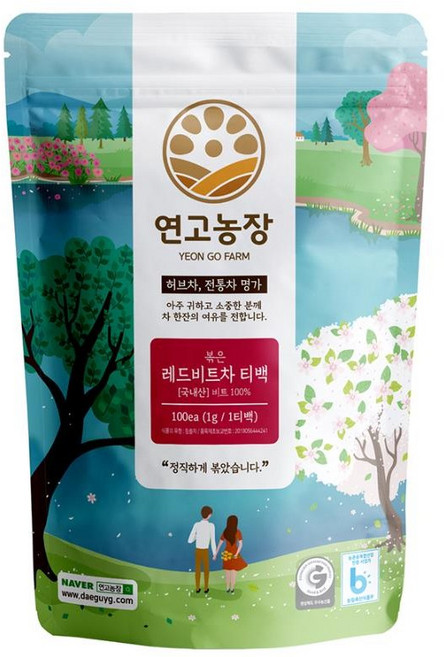 국내산 볶은 레드비트차 삼각티백 100ea 1봉, 100g, 100개입, 1개