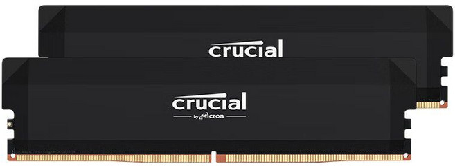 Crucial 英睿達 DDR5 Pro 記憶體 6400MHz 32GB (16GB*2) 台式電腦, 32GB (16*2)馬甲條 黑
