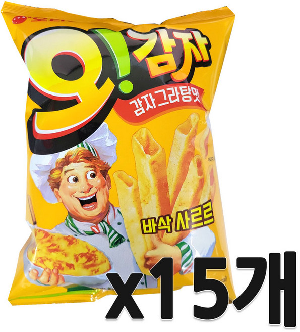 오리온 오감자 그라탕 스낵, 15개, 50g