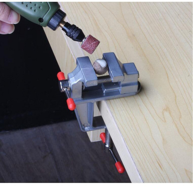 超迷你桌上型虎鉗 - 台虎鉗/迷你虎鉗/桌鉗/木工虎鉗 - 多功能夾具夾鉗, 1個, 超迷你小台鉗