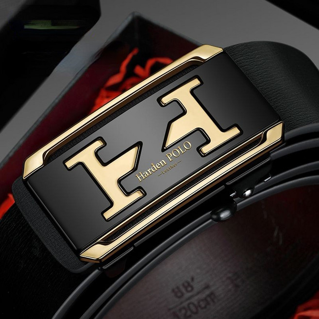 Harden POLO 男士內穿式自動扣皮帶 休閒商務百搭 送禮適用