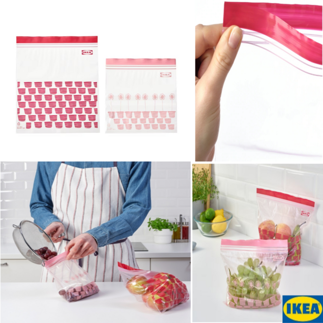 Dnc 이케아 이스타드 지퍼백 50장 2.5L+1.2L 2종(505.256.75), 1세트, 50매