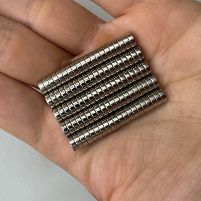 D6*2T 네오디움 원형자석 ND 지름 6mm x 두께 2mm [니즈], 100개