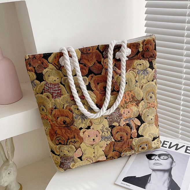 여성가방 패턴숄더백 로프스트랩 빅사이즈