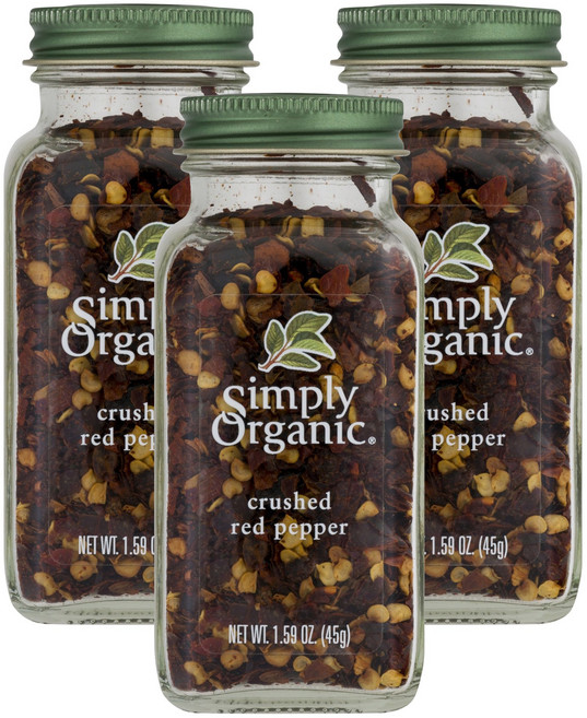 심플리오가닉 크러쉬드 레드 페퍼, 45g, 3개