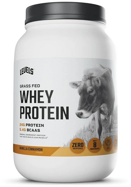 레벨스 목초 사육 유청 단백질 파우더 24G 더블 초콜릿 0.5kg 단백질보충제, Levels Nutrition 2파운드(1팩), 바닐라 시나몬, 1개 - 쿠팡