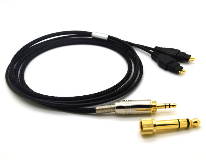 HD660S 케이블 선 커스텀 줄 단선 헤드폰 교체 교체용 호환 HD600 HD650 HD6XX 케이블 1.2M, 블랙 [1.2M]