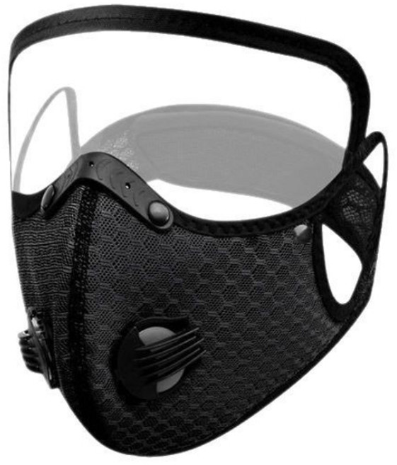 안면보호 방진 도장 작업 마스크 방풍, 블랙 바이저 포함, 2개