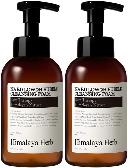 나드 약산성 버블 클렌징폼, 500ml, 2개