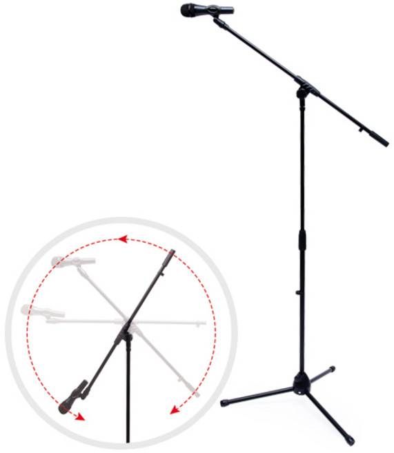 ZIO-BIZ T자형 마이크거치대 블랙 / 높이조절 길이조절 I자 T자 겸용 마이크스탠드 마이크받침대 마이크대 마이크걸이 마이크암 마이크홀더 악기용품 마이크스텐드, 1개
