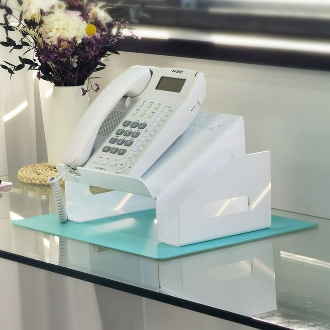 아크릴 전화기 거치대 유선전화기 경사받침대 수납 홀더, 화이트(3mm), F. 화이트 불투명(3mm)