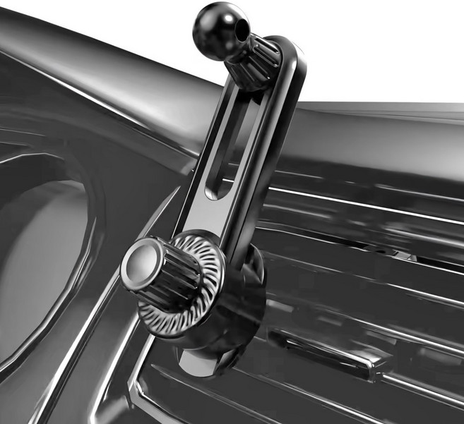 에어그립 후크클립 익스텐션 마운트 스마트폰 차량용 거치대 17mm볼 송풍구 에어밴트, 1개, 블랙